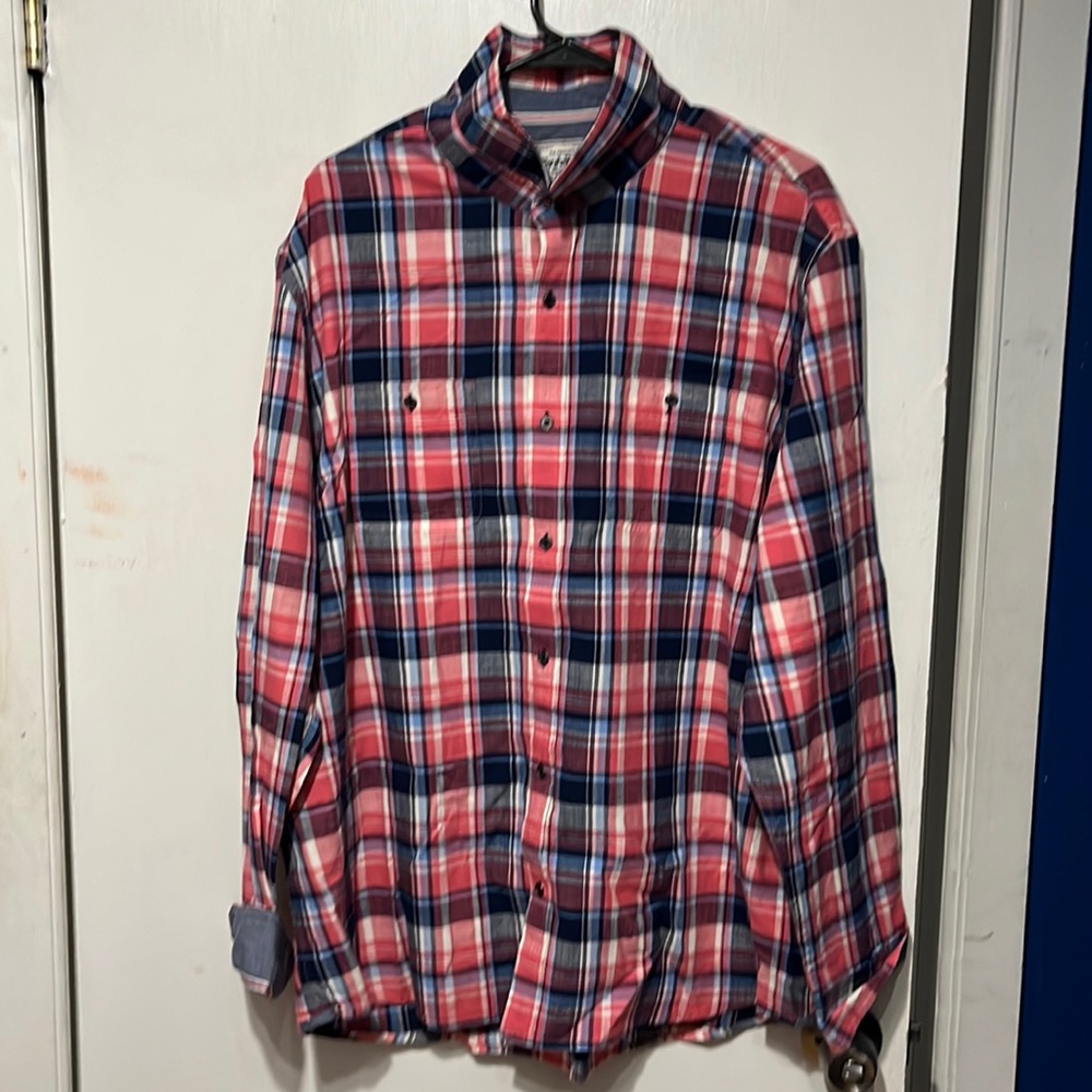 Flag & Anthem Hartwell Textured Oxford Shirt ‘Salmon’